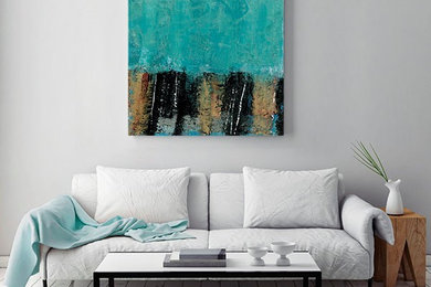 Inspiration for a large contemporary living room remodel in Boston