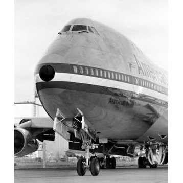 Close-Up Of An Airplane At An Airport Boeing 747 Print