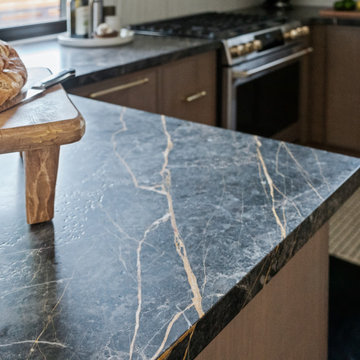 Dark, Dramatic, and Delightfully Functional: A Small Kitchen Reimagined