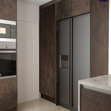 Cashmere Gloss U-shaped Kitchen Design Supplied by Inspired Elements