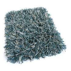 3'x5' Peacock Bling Shag Custom Rug, 68.2 oz Carpet