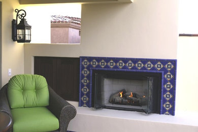 Family room - mediterranean family room idea in Los Angeles