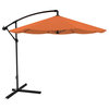 Pure Garden Offset 10' Aluminum Hanging Patio Umbrella, Terracotta