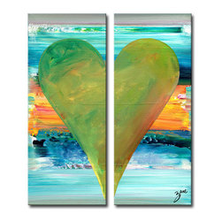 Ready2HangArt - Heartwork "Ernie" 2-Piece Canvas Art Set, 40"x16" - Prints And Posters