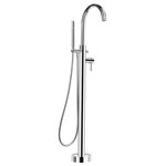 Isenberg - Isenberg 100.1170 Freestanding Floor Mount Bathtub/Tub Faucet, Brushed Nickel - **Please refer to Detail Product Dimensions sheet for product dimensions**