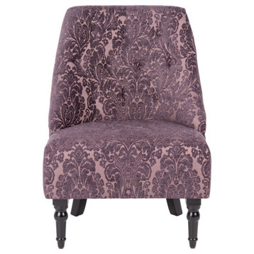 Mason Tufted Armless Chair Purple/Peach