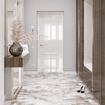 Modern and classic entry way