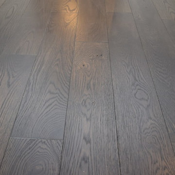 6" Wire Brushed White oak and Herringbone Foyer