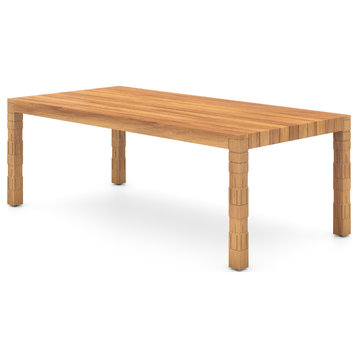 Alta Natural Teak Outdoor Dining Table-86"