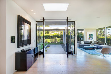 Inspiration for a contemporary entryway remodel in Los Angeles