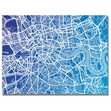 'London Map' Canvas Art by Michael Tompsett