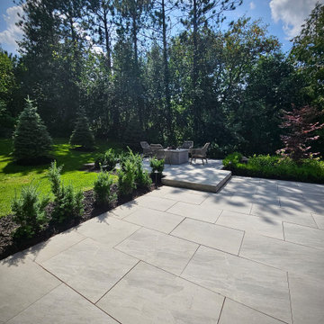 Front Patio Gathering Space with Fire Feature