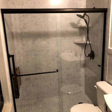 Shower Remodel with Wainscotting Added