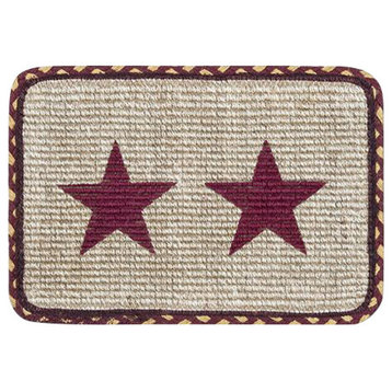 Burgundy Star Wicker Weave Placemat 13"x19"