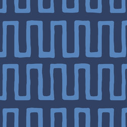 Urn in china blue - Fabric