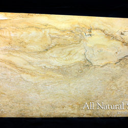 All Natural Stone - Yellow Macaubas Granite Slab - Kitchen Countertops