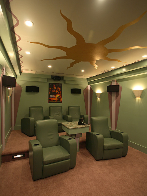 Art Deco Home Theater | Houzz