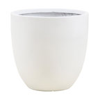 Round White Finish Planter (Medium)