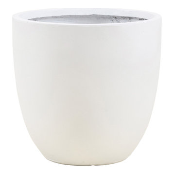 Round White Finish Planter (Medium)