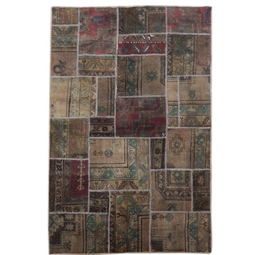 Consigned, Traditional Rug, Multi-Color, 4'x6', Mashad, Handmade Wool