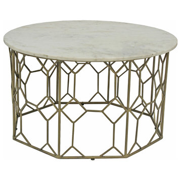 Mariah Marble and Metal Coffee Table