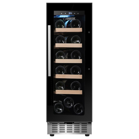 18 bottle Built-in/Freestanding Wine Ref with 7 color LED Lights, Black
