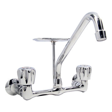 Belanger 3035 Dual Handle Backsplash Utility Sink Faucet, Polished Chrome