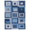 Hand Tufted Blue Wool Area Rug