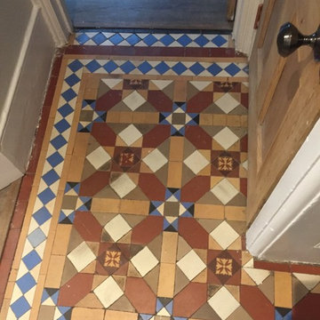 Victorian Hallway Floor Tile Restoration in Camden