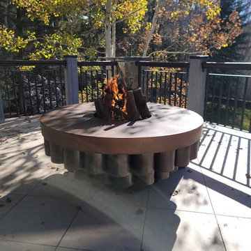Reclaimed Tube Fire Pit