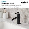 Kraus KBF-1221 Ramus 1.2 GPM 1 Hole Bathroom Faucet - Gunmetal