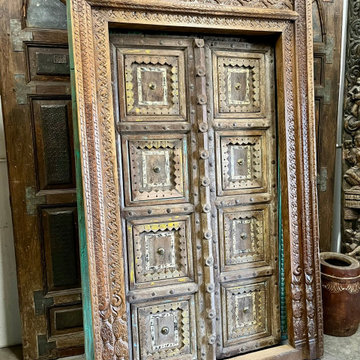 Eclectic Bohemian Ranch Farmhouse Decor: The Art of Rustic Carved Doors
