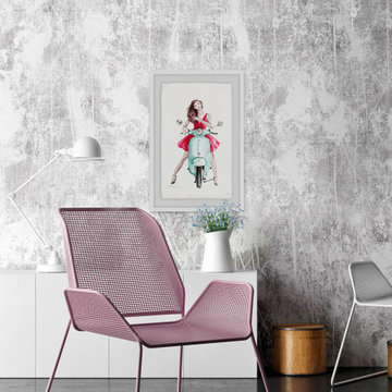 "Scooter Princess" Framed Painting Print