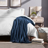 Bare Home Microplush Fleece Blanket, Dark Blue, Twin/Twin Xl