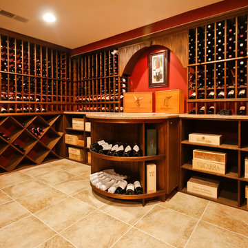 Traditional Mahogany Wine Cellar