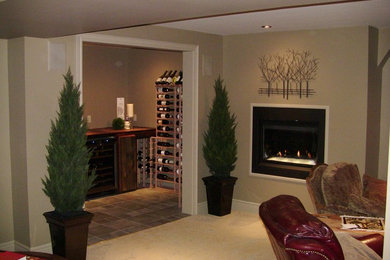 Basement - traditional basement idea in Toronto