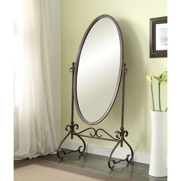 Clarisse Metal Mirror, 26W X 18.5D X 63H, Antique Brown