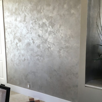 Metallic Dining Room Wall