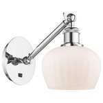Innovations Lighting - Innovations Lighting 317-1W-PC-G91 Fenton, 1 Light Wall In Art Nouveau S - The Fenton 1 Light Sconce is part of the BallstonFenton 1 Light Wall  Polished ChromeUL: Suitable for damp locations Energy Star Qualified: n/a ADA Certified: n/a  *Number of Lights: 1-*Wattage:100w Incandescent bulb(s) *Bulb Included:No *Bulb Type:Incandescent *Finish Type:Polished Chrome