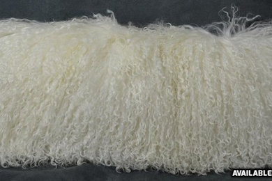 Real Mongolian lamb fur pillow