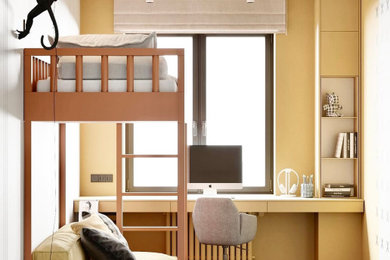 Aménagement d'une chambre d'enfant contemporaine.