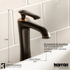 Karran 1-Hole 1-Handle Vessel Faucet With Pop-Up Drain, Oil Rubbed Bronze