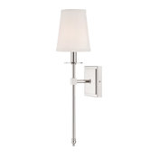 Monroe 1-Light Sconce, Polished Nickel