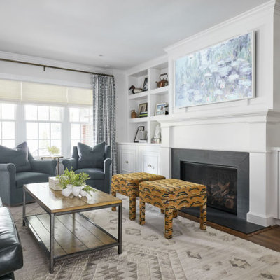 Living room - transitional living room idea in Richmond