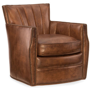 Hooker Furniture CC492-SW-086 30"W Swivel Accent Chair - Checkmate Rook