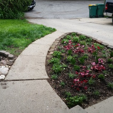 small mulch-less planting