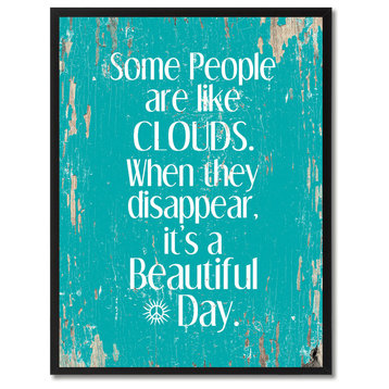 Some People Like Clouds Inspirational, Canvas, Picture Frame, 13"X17"