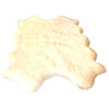 Super Soft Faux Sheepskin Silky Shag Rug, Cream, 4'x6'