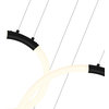 Hoops 5 Light LED Chandelier With Black Finish