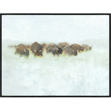 48x36 The Herd, Framed Artwork, Black